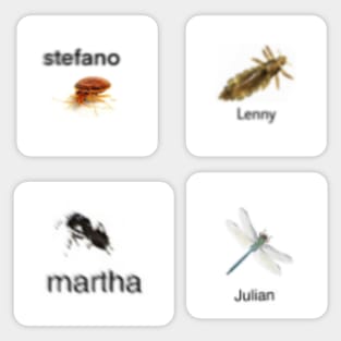 bugs with names 2 Sticker